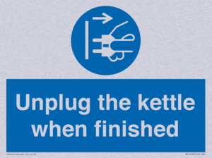 Unplug the kettle when finished